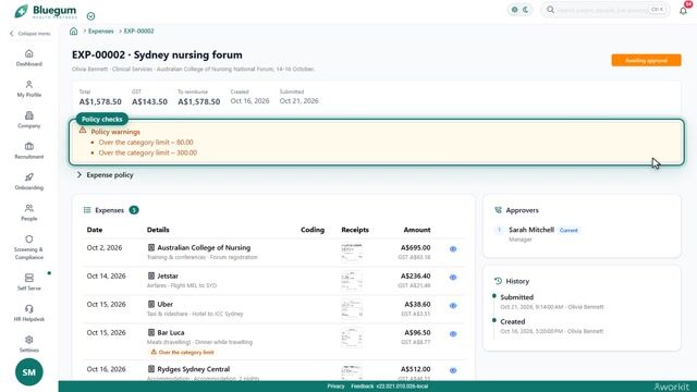 Preview frame of the Expense Claims video overview